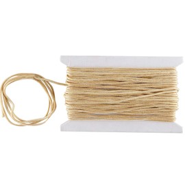 WedDecor Nylon String Trim Cord 1.2mm Paracord Satin Braided Twisted Synthetic Rattail Cords for Chinese knot Beading Jewellery making Macrame, Cream, 10 meters