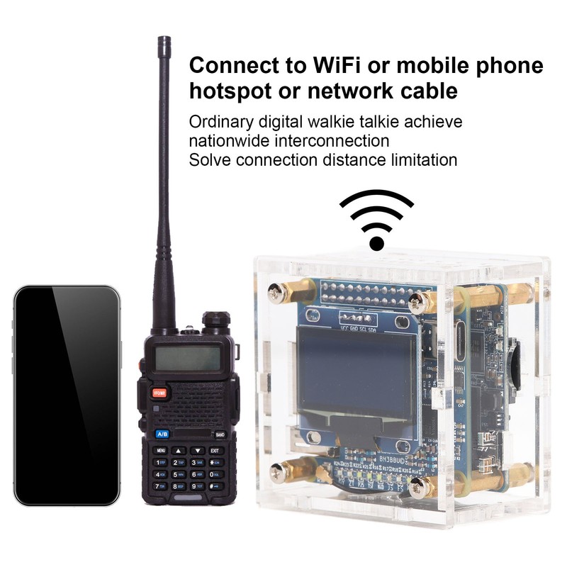 MMDVM Hotspot Board Duplex 1.3in Screen for WIFI Network Cable