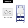 OasisFlow Dual Flush Actuator Plate for Wall Hung Toilets, Compatible