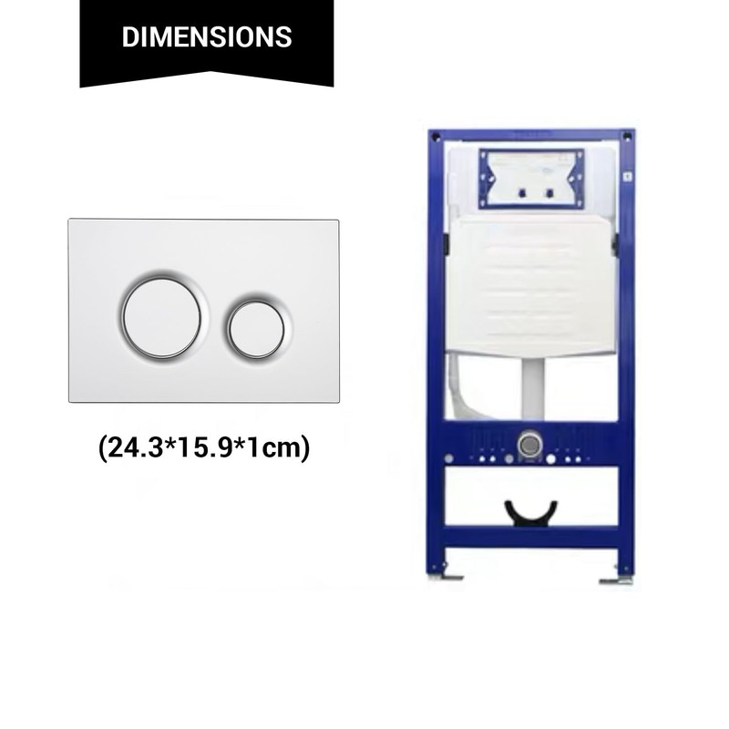 OasisFlow Dual Flush Actuator Plate for Wall Hung Toilets, Compatible