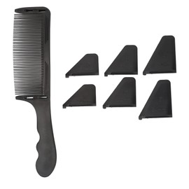 Gebogener Friseurkamm, Flacher Haarschneidekamm, Hitzebeständiger Haarschneidekamm, Barber Fade-Kamm, Flacher Haarschneidekamm für Männer, Friseurwerkzeug (Schwarz)