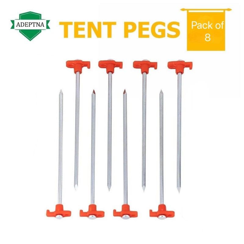 ADEPTNA Large Pack of 8 Heavy Duty Storm Proof Galvanized