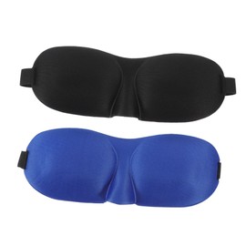 WOONEKY 2pcs Sleep Masks for Adults Soft Comfortable Eye Masks for Travel Yoga and Naps Lightweight Easy to Carry for Men and Women