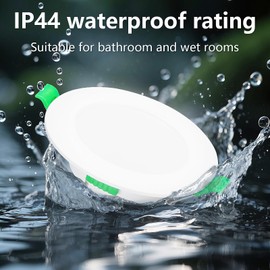 Aurevita LED Einbaustrahler Spots 6PCS, 7W Deckenspots Led Dimmbar, 220V-240V IP44 Deckenleuchte led Für Badezimmer Küche, 3000K/4000K/6500K led einbauleuchten, Weiss 6er Set