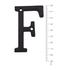 BetLight House Address Letters- 3 Inch High Innovative Wrought Iron Numbers, Vintage Nail on Die Cast Mailbox Letters,Letter F