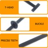 Alamic Universal Cable Tie Buckle, Heavy Duty Self-Locking Zip Ties,