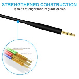 2.5mm to 3.5mm cable, Bose Headphone Cable, Stereo Jack Cable, Replacement Headphone Audio Wire Compatible with Bose QC 35 / QC35 II / QC25 / OE2, JBL E45BT E55BT E65BTNC
