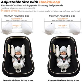 Soporte Ajustable para la Cabeza del Cuello de bebés y bebés, cojín de Viaje para niños en Forma de U para Asiento de Coche, Ofrece protección Segura para los niños