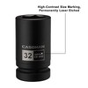 CASOMAN 10PCS 1-Inch Drive Deep Impact Socket Set, Metric, CR-MO,