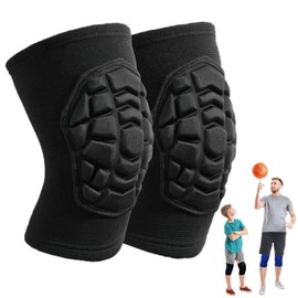 Volleyball Knee Pads for Running Cycling Rollerblading, Lightweight Youth Knee Sleeves for Skateboard Basketball Boys, Soft Knee Pad for Roller Skates Scooter Riding Biking Girls, Black S