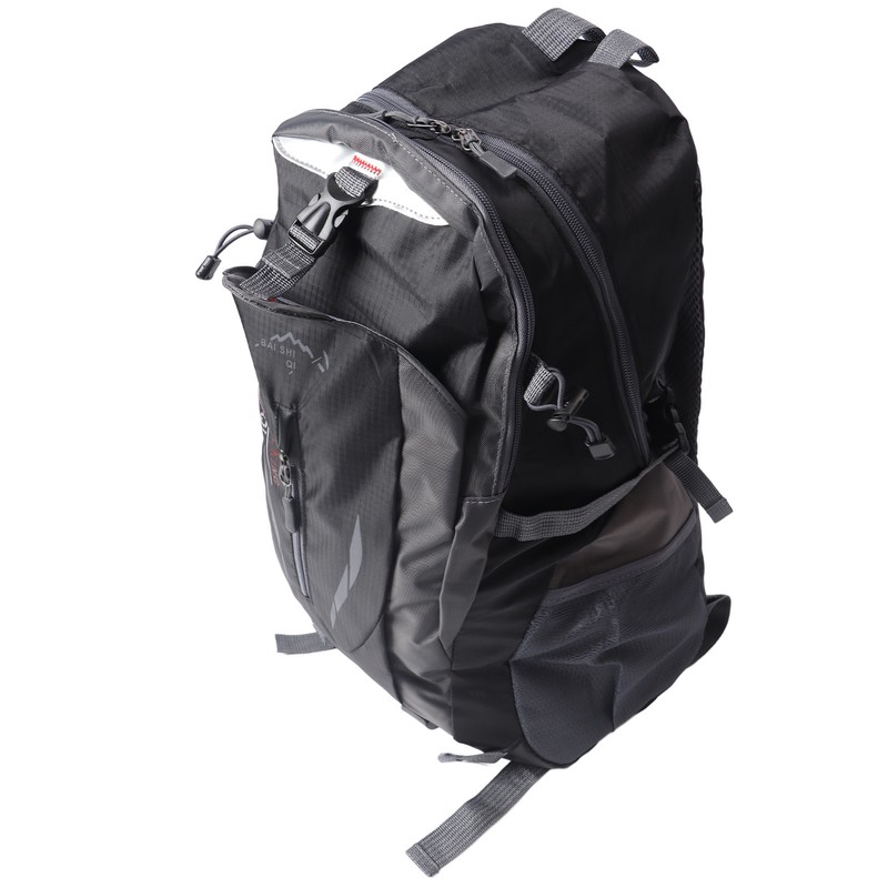 Black Outdoor Backpack Nylon Lightweight Water Repellent Hiking Sports Backpack