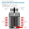DOCAS 12 Way Fuse Holder with LED Indicator Negative Bus