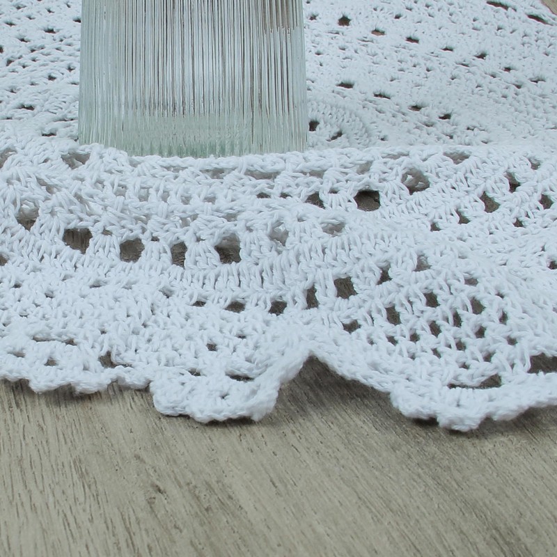 kilofly Handmade Crochet Round Cotton Lace Table Placemats Doilies Value