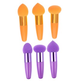 WOONEKY 6pcs Makeup Puff Pens Versatile Beauty Sponge Applicators for Wet and Dry Makeup Ergonomic Design for Easy Use for Foundation and Concealer