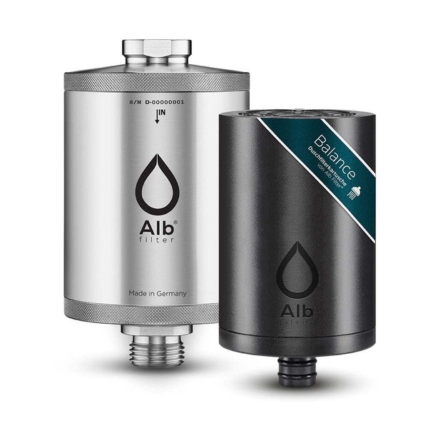 Alb Filter® Balance Shower Filter for Healthy Skin & Hair Stainless Steel Natural