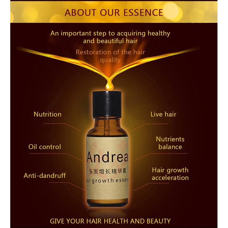 Andrea Hair Growth Essence Hair Loss Treatment ginger Sunburst raise