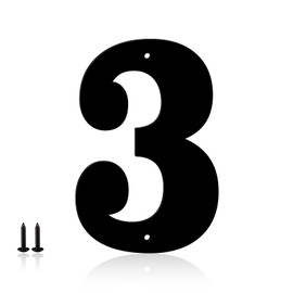 5 Inch Metal House Numbers, House Address Letters and Numbers for Outside Signs, Metal Letters Door Numbers Signage Street Address Plaque for Garden Door Mailbox Decor (Number 3)