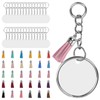 30Set DIY HandPainted Acrylic Keychain Blanks Circles Keychain Tassel Set