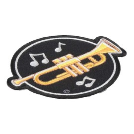 PatchStop Trumpet Music Notes Iron On Patches for Clothing Jeans - 3.25x2.75in Small DIY Sew On Patch for Jackets Bags - Embroidered Decorative Music Patches