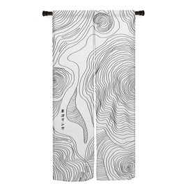 XMJJKUF Noren Japanese Style Doorway Curtain Long Type Japanese Door Curtain Window Treatment Tapestry Panel for Privacy Partition Divider Kitchen Home Decor 34" Width x 48" Long Abstract Paisley