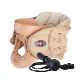 Cervical Collar Orthosis Vertebra Neck Brace Support Air Traction Belt with Pump for Neck Shoulder Back Pain