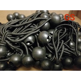 AJ 9"  25 pcs Black ball bungee bungie cord heavy duty canopy tarp tie downs GS New