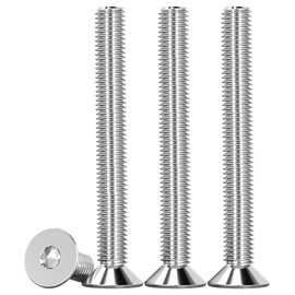 Drenky Pack of 25 M6 x 50 mm Countersunk Screws Stainless Steel V2A VA A2 Countersunk Screws with Hexagon Socket DIN 7991 / ISO 10642 Thread Screws Rustproof Silver Screws Metric Standard Thread