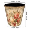 Scakbyer 10L/2.64 Gallon PU Leather Trash Can, Decorative Waterproof Wastebasket