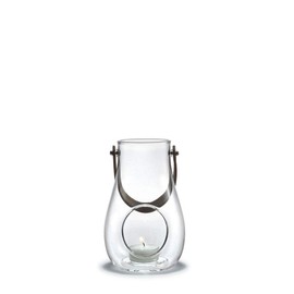 Holmegaard Laterne H16.5 cm Design with Light aus mundgeblasenem Glas, klar