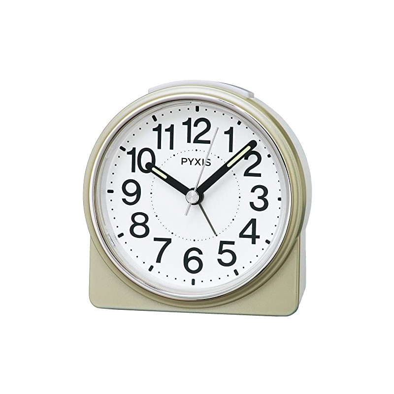 Seiko Clock Alarm Clock, Table Clock, Analog, Light Gold Pearl,