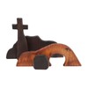 Wooden Tomb Cross Decor Empty Tomb Easter Decor for Home