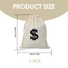 28 x 40 cm White Money Bag with Dollar Sign,