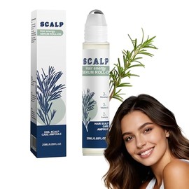 Sérum Roll-On para el crecimiento del cabello, 0.85 onzas líquidas, aceite de romero y raíz de jengibre para el cabello, suero nutritivo diario para hombres y mujeres, no graso, fácil de aplicar