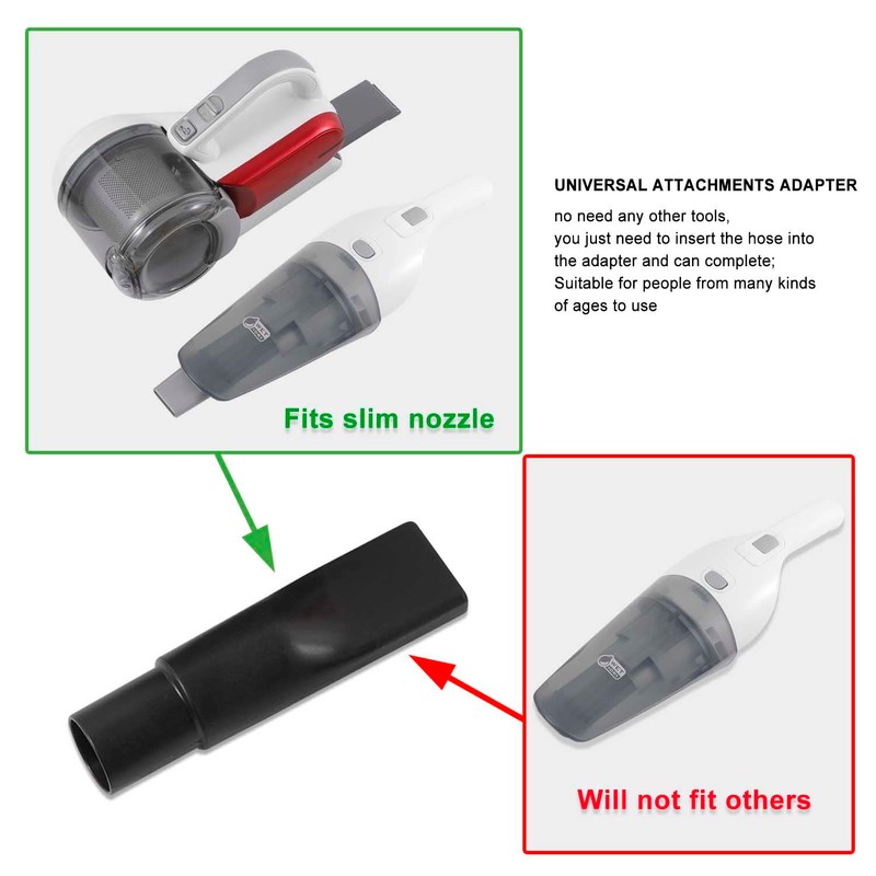 Universal Attachments Adapter Kit - Extendable Crevice Tool Dustbuster Accessories,