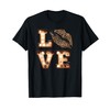 Love Leopard Print Lips Big Letters Fashion Cheeta Print T-Shirt