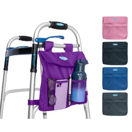 Universal 2-Pocket 8"x9" Walker Side Mini-Pouch (Black)