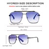 Retro Square Aviator Gradient Sunglasses Fashion Trendy Costume Eyewear Tony