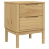 vidaXL Bedside Cabinet Floro - Solid Pine Wood Nightstand with