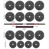 LUXTRI 40 kg 2-in-1 Dumbbell and Barbell Set with 16