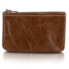 Genuine Leather Small Zipper Pouch Coin Purse for Women Change