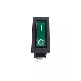 BBT 12 volt Lighted Green on/off Snap-In RV Rocker Switch
