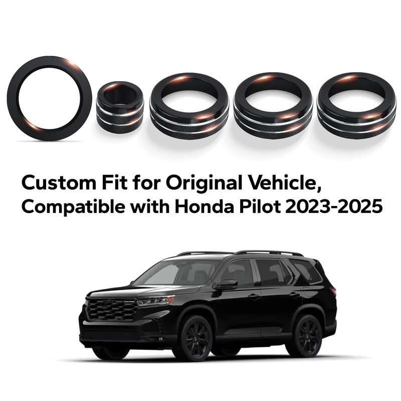 Polodunn for 2023-2025 Honda Pilot Accessories, 5pcs Aluminum Alloy Knob