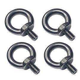 M6 Lifting Eye Bolts Made from Marine Grade A4 Stainless Steel 316 (Pack of 4)