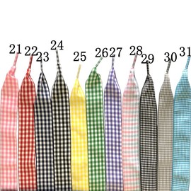 goodlace 1" Wide Cotton Plaid Shoelaces Wide Ribbon Checkered Shoe Laces 47" NO.23
