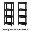 IKEA 4 Tier Plastic Shelving Unit White Black Kitchen Bathroom