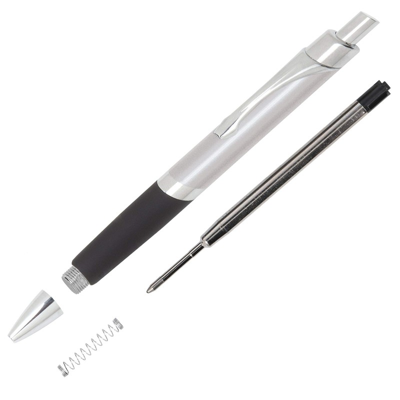Online ballpoint pen Sporty, noble biro, replaceable refill, black writing
