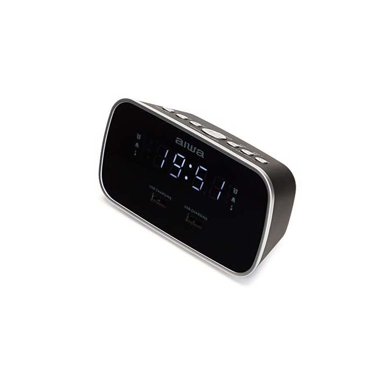 Aiwa Alarm Clock Radio, Black, 81015