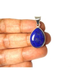 Blue Tear Drop Afghanistani LAPIS LAZULI Sterling Silver 925 Gemstone Pendant