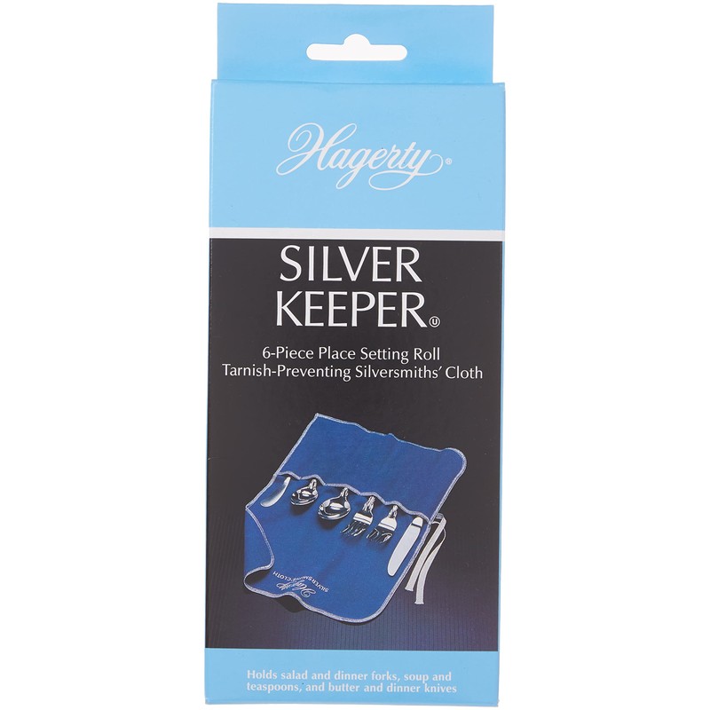Hagerty 6-Piece Silverware Place Setting Roll – Tarnish Preventing Silver