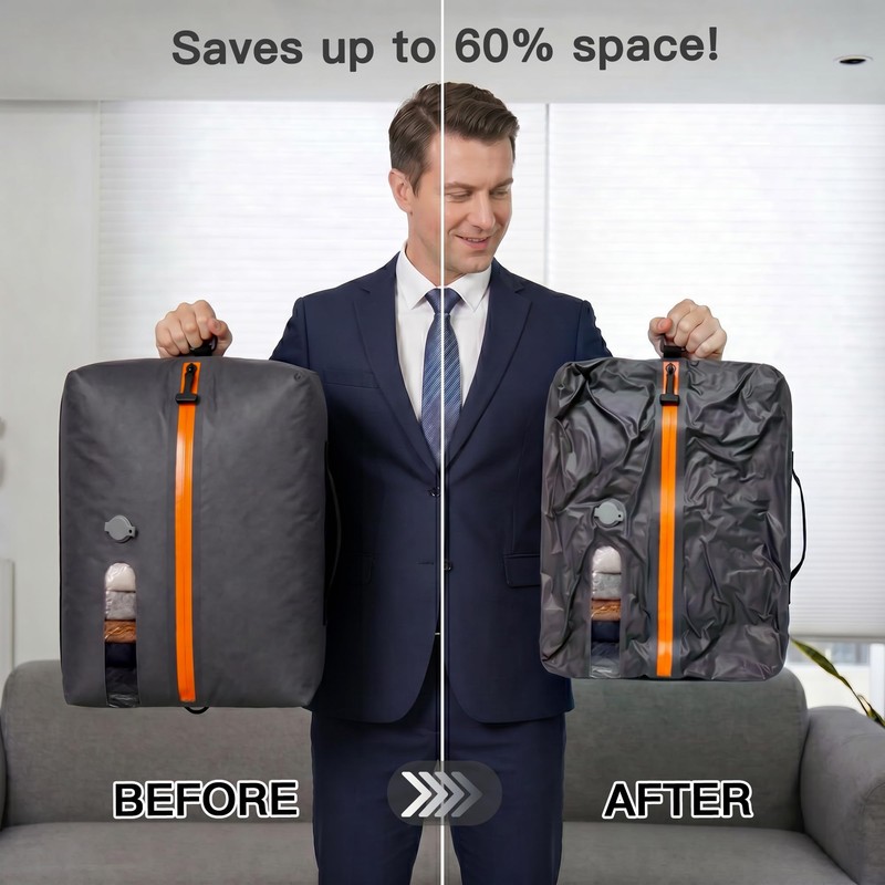 Roseek Travel Vacuum Bags With Pump, 2 Pack 22L Compression